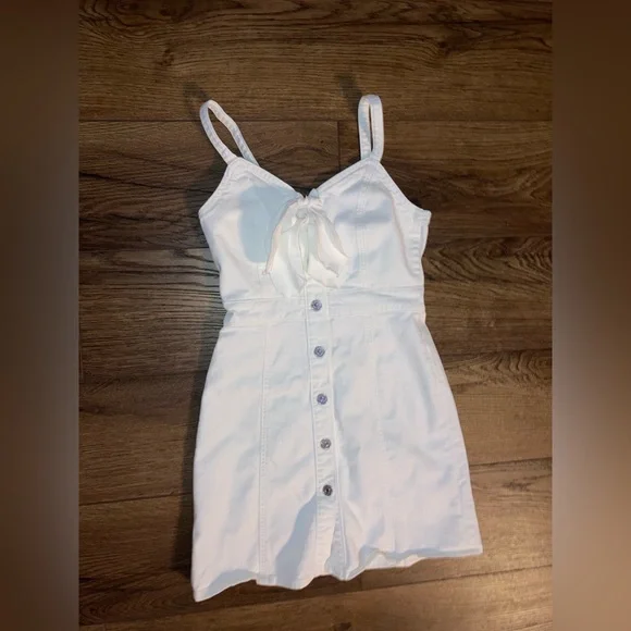 7 for all mankind women’s White denim dress size Xs - Picture 2 of 4